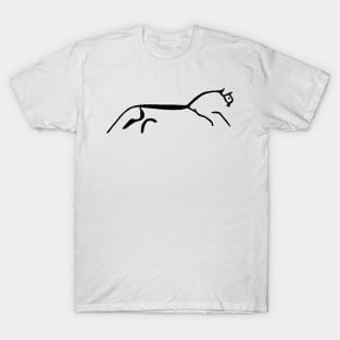 Uffington Horse: Bronze Age Art (black) T-Shirt